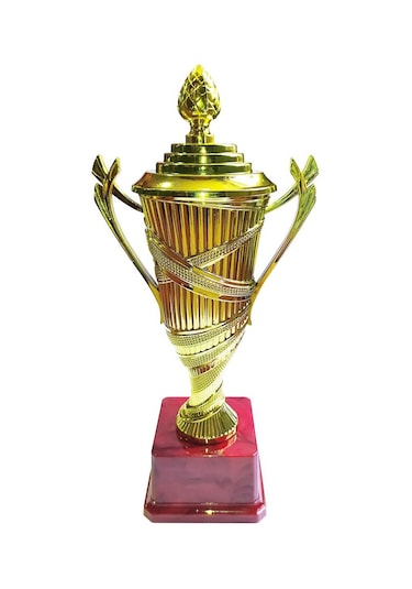 Avessa 586-80c Kupa Kapaklı Kırmızı Zemin 25 Cm Altın