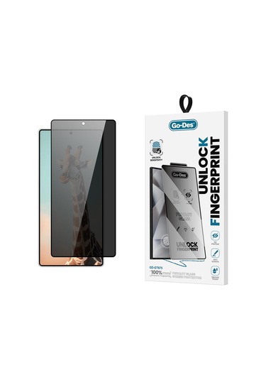 Galaxy Uyumlu S25 Ultra Hayalet Ekran Koruyucu Go Des Gd-001 Privacy 9h Temperli Hd Cam Siyah