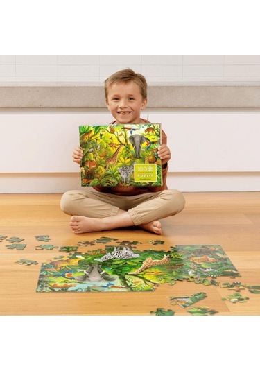 Crocodile Creek Puzzle - 100 Parça - Orman Cenneti