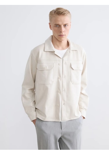 Lc Waikiki Bej Regular Fit Erkek Gömlek Ceket