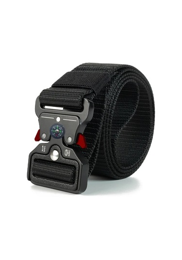 Snapbuy Erkekler İçin Taktik Pusula Kemer - Çok Fonksiyonlu Avcılık Ve Survival Aksesuarı Koyu Gri 120cm