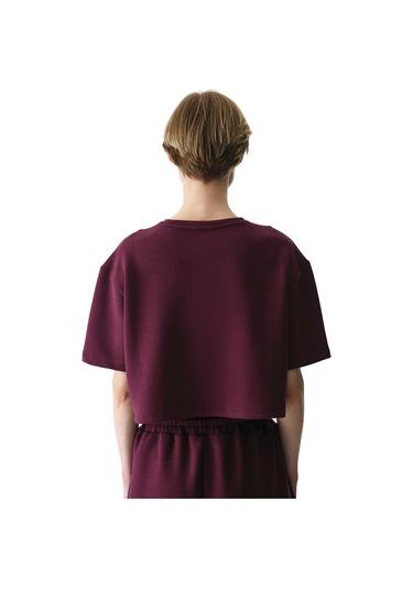 Penti Bordo Silky Feel Dikiş Detaylı Tişört