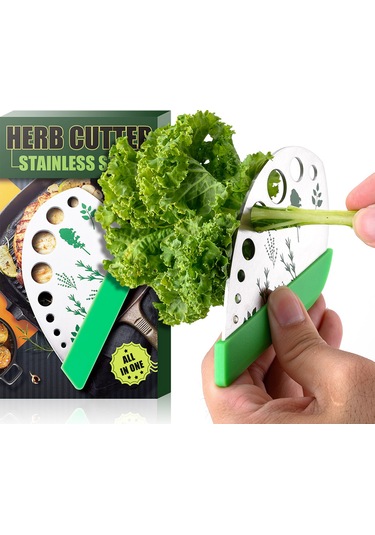 Moveevo "9 Delikli Paslanmaz Çelik Ot Kesici Ve Doğrayıcı - Mutfak Yardımcısı" Diğer