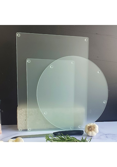 Decorita  |Cam Kesme Tablası | 3'lü Takım | Satina Cam