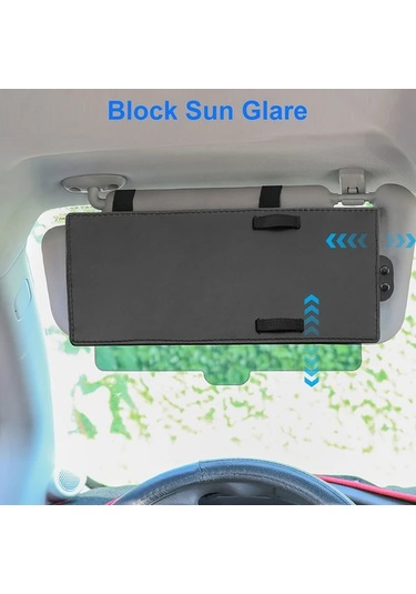 Chuangyinshop Siyah Ayarlanabilir Otomobil Güneşlik Uzatıcı - Anti Glare Uv Koruma Dayanıklı Pc/pp
