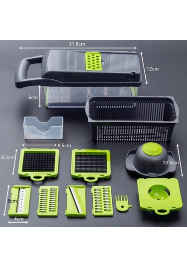 Dinosaurs Gıda Kıyıcı Sebze Meyve Peyniri Soğan Kıyıcı Dilimleyici Dicer Domates Kesici Taze 12 In 1 Vegggıe Kıyıcı Mutfak Gadget Setleri Manuel Dilimleyiciler Altın