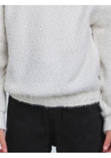 Kız Çocuk Simli Kırçıllı Bluz-14313 Beyaz