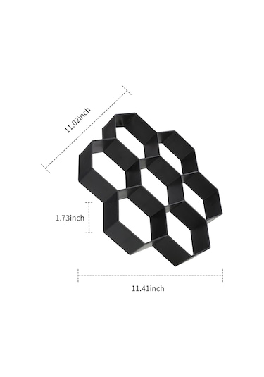 Qingmipy Altıgen Bahçe Taşı Kalıbı - Dayanıklı Pp Malzeme, Yeniden Kullanılabilir Dıy Yürüyüş Yolu Şablonu Çok Renkli
