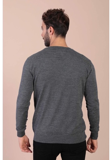 Ferraro Bisiklet Yaka Superfine Yün Kazak - Antrasit Antrasit (490434114) Antrasit