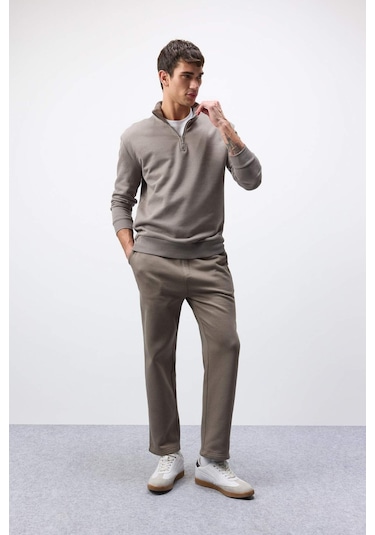 DeFacto Regular Fit Eşofman Altı İçi Polarlı Basic Düz Cepli Beli Bağcıklı Düz Paça D7836AX25SPKH510