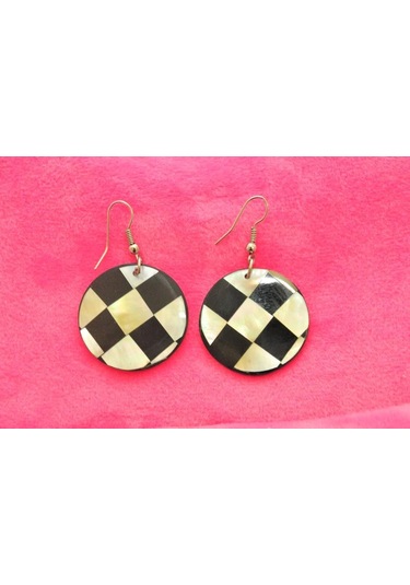 Hdmarketim Hdmarketim Sedef El Yapımı Sallantı Tasarım Yuvarlak Küpe N11.38962 Çok Renkli