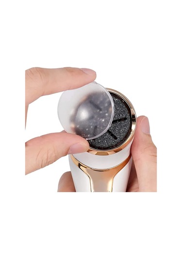 Moveevo Şarj Edilebilir Elektrikli Ayak Törpüsü Pedikür Zımparası Su Geçirmez 2 Hız Ayak Nasırı - Beyaz