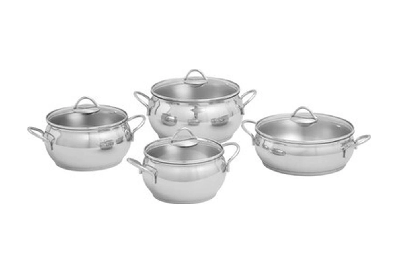 Cardin Çelik Vesta Tencere Seti Gümüş 8 Parça Bakır - Siyah