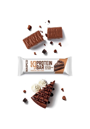 Waspco Bitter Çikolata Kaplı Çikolatalı Kek Aromalı Protein Bar 36G x 1 Adet