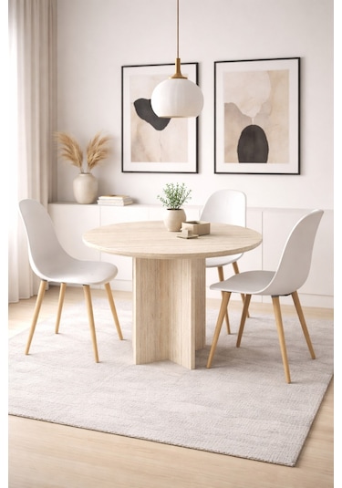 Harmony Sora Oval Masa 90x75x90 Cm Trevi Sadece Masa - Modern Tasarım Antrasit