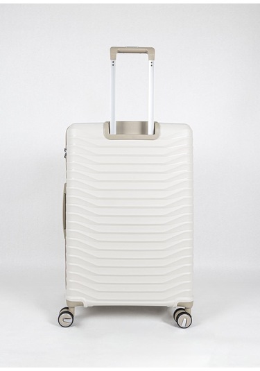 Ultra Dayanıklı 3'lü Set Valiz & Bavul Krem-1523 Krem