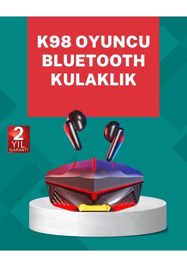 Led Işıklı Kablosuz Kulaklık Ergonomik Tasarım