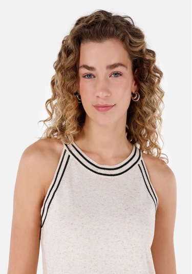 Colins Regular Fit Kadın Ekru Kolsuz Elbise Cl1068052 Q1.v1 Ecm Ecru Melange