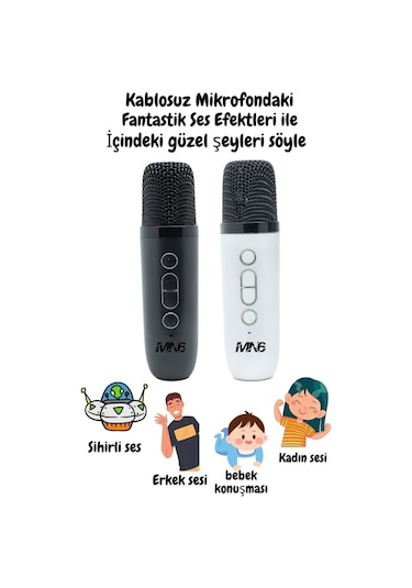 Pluse 5 Mikrofonlu Hoparlör/360 Ledli Hoparlör/dekoratif Aydınlatma/led Işıklı Gece Lambası