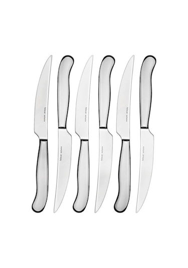 Hisar Arjantin Steak 6lı Çelik Bıçak Seti Inox