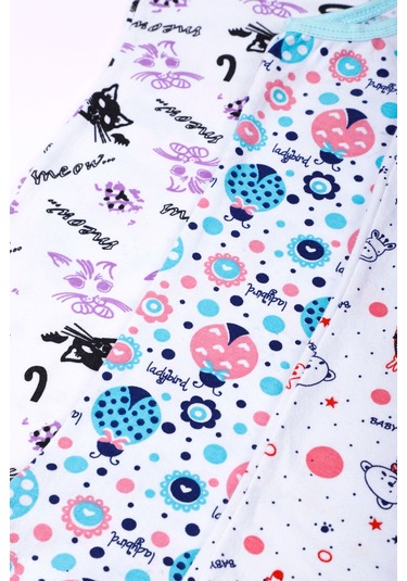 6lı Kız Çocuk İp Askılı Desenli Atlet Pamuklu Rengarenk Sdf