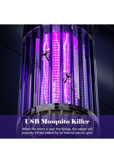 Springsun Usb Şarjlı Duvara Monte & Masa Üstü Sivrisinek Tuzağı, Gece Lambalı Elektrikli Böcek Öldürücü, Ev & Kamp İçin