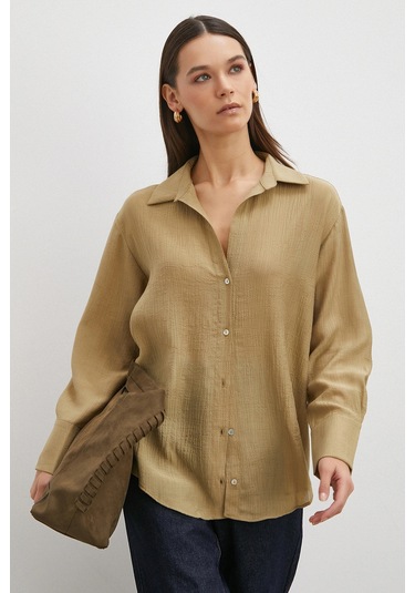 Kraşlı Gömlek Haki Haki