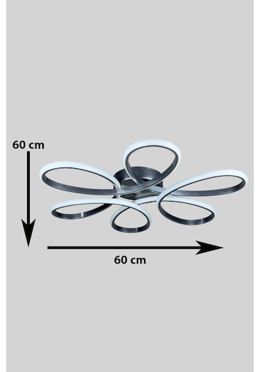 Sedef Gri Renk Yatak Odası Salon Gün Işığı Ve Beyaz Led Avize GRİ RENK