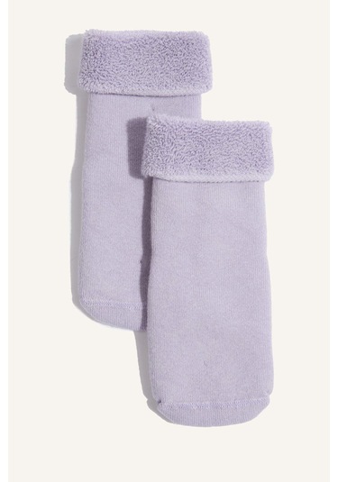 Defacto Kız Bebek Kaydırmaz Taban 3lü Pamuklu Uzun Çorap F6734a5nskr1 Çok Renkli