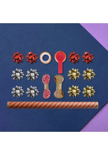 Kırmızı Verev Kraft Ambalaj Kağıdı Seti 10 Rulo Kağıt 70x100 C