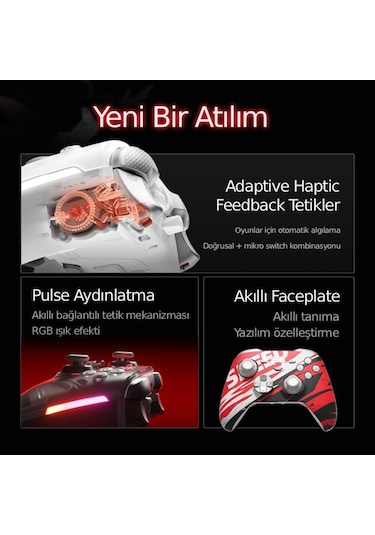 BEITONG KP70 Kapasitif Sertlik Ayarlanabilr Joystick Adaptive Trigger Kablosuz Gamepad ( PC Uyumlu )