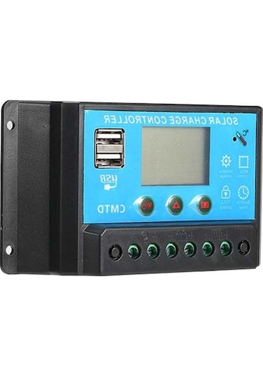 Trendooze 10a Akıllı Lcd Güneş Şarj Kontrol Cihazı, 12v/24v Otomatik Regülatör, Akıllı Yük Denetim