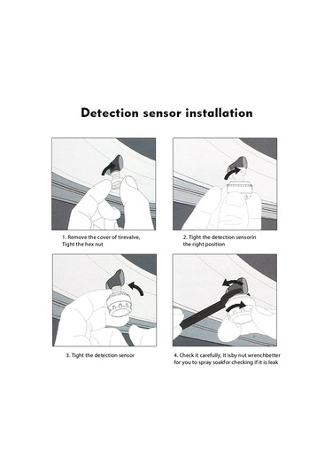 4 Harici Sensörlü Solar Tpms Kablosuz Araç Lastik Basıncı İzleme Sistemi