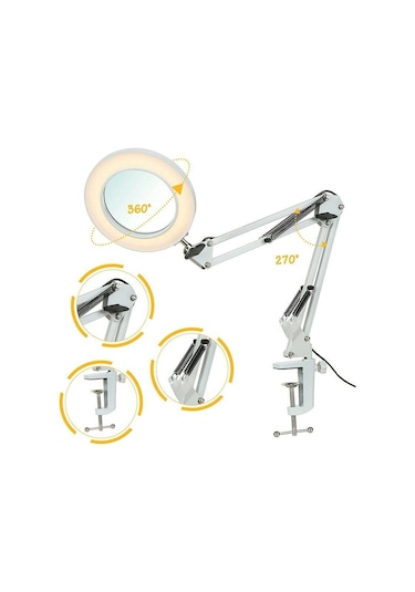 Electroon Elc-2059 3 Diopter Masa Üstü 64 Ledli Akrobat Büyüteç Mercek
