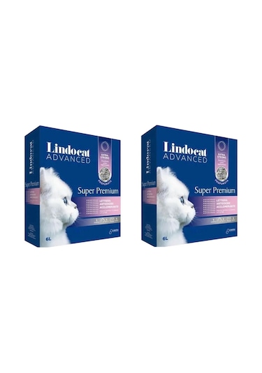 Lindocat Advanced Süper Premium Extra Strong Bebek Pudralı Topaklaşan Kedi Kumu 2 x 6 L