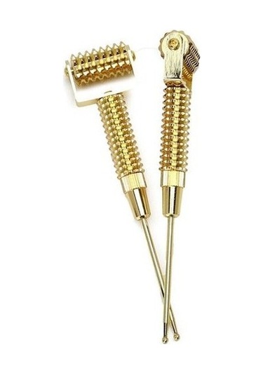 1pic Yüz Masaj Silindiri Akupunktur Noktaları Iğne Altın Prob Kulak Çok Fonksiyonlu Zayıflama Bahar Rulo Çift Çene Kaldırma Ev Kullanımı Güzellik Cihazları Ia0dmk Altın