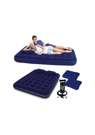 Nessiworld Pompalı Yastıklı Çift Yatak Çift Kişilik 203x152x22cm Çok Renkli