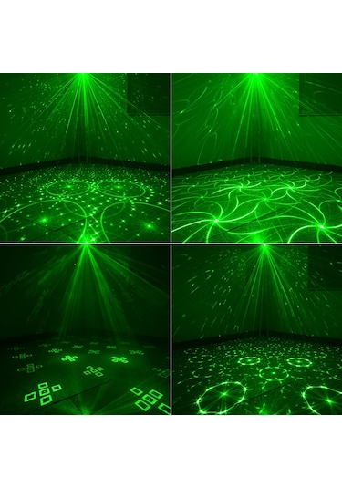 Cbtx R80 Mini Lazer Işığı Dekoratif Işık Sesle Etkinleşen Uzaktan Kumanda Atmosfer Lambası - Gümüş