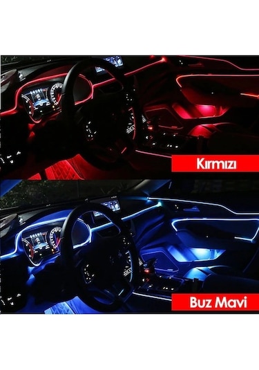 Araç Içi Neon Ledi Ip Led Renk Seçenekli 5 M