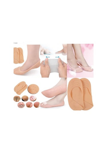 Ayak Topuk Çatlak Çorabı Silikon Patik Ten Rengi Çorap Gömlek
