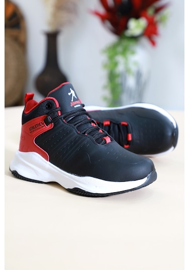 Kidessa 1470-26974 Anatomik Tabanlı Çocuk Basket Ayak Siyah Kırmızı