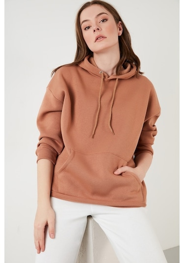 Lela Regular Fit Pamuklu Kapüşonlu Yaka Şardonlu Kışlık Bayan Sweat 5863854 Bisküvi Lela Regular Fit Pamuklu Kapüşonlu Yaka Şardonlu Kışlık Bayan Sweat 5863854 Bisküvi