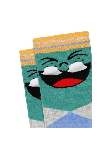 Brz Kids 3D Gülen Surat Desenli Erkek Çocuk Çorabı 3Lü Set
