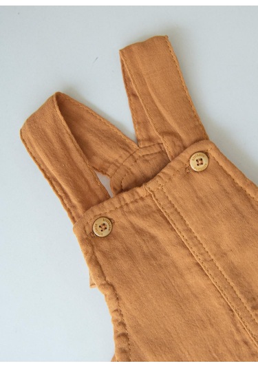 Organik Hello Summer Şort Salopet 2'li Takım Sarı Sari