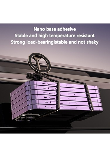 360 Dönebilen Magsafe Mıknatıslı Magnetik Stand Araç İçi Telefon Tutucu Wireless Şarj Yapmaz Siyah