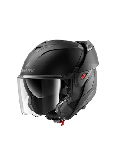 Shark Oxo Dark Shadow Mat Siyah Çene Açılır Kask Siyah