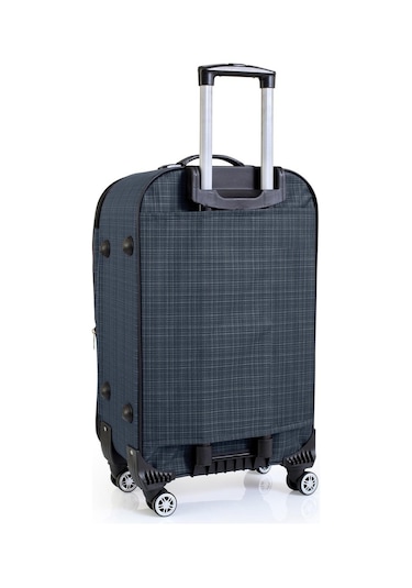 Gedox 3'Lü Valiz Seti 4 Teker Kumaş Valiz Lacivert 1081