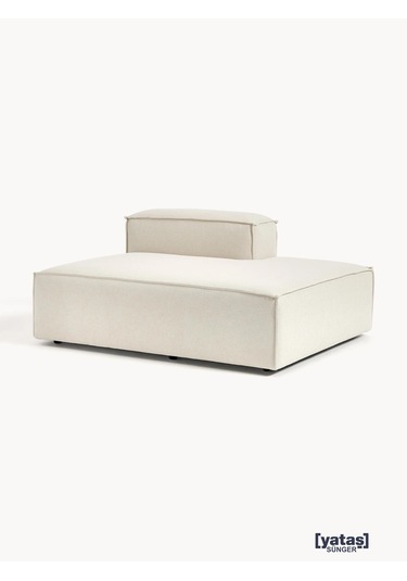 Most Mollis Sağ Pro Köşe Modül 01 Kırık Beyaz Keten Kumaş Yumuşak