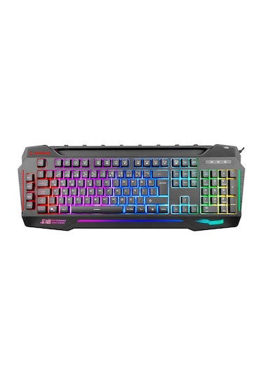 Rampage Kb-r63 Stage Makrolu Klavye Sn-r9 Kulaklık R63 Rgb Mouse + Mousepad 4lü Oyuncu Seti Optik