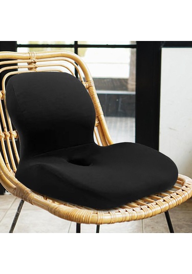 Suntek Bel Destek Yastığı Ergonomik Sandalye Sırt Yurt Oturma Siyah